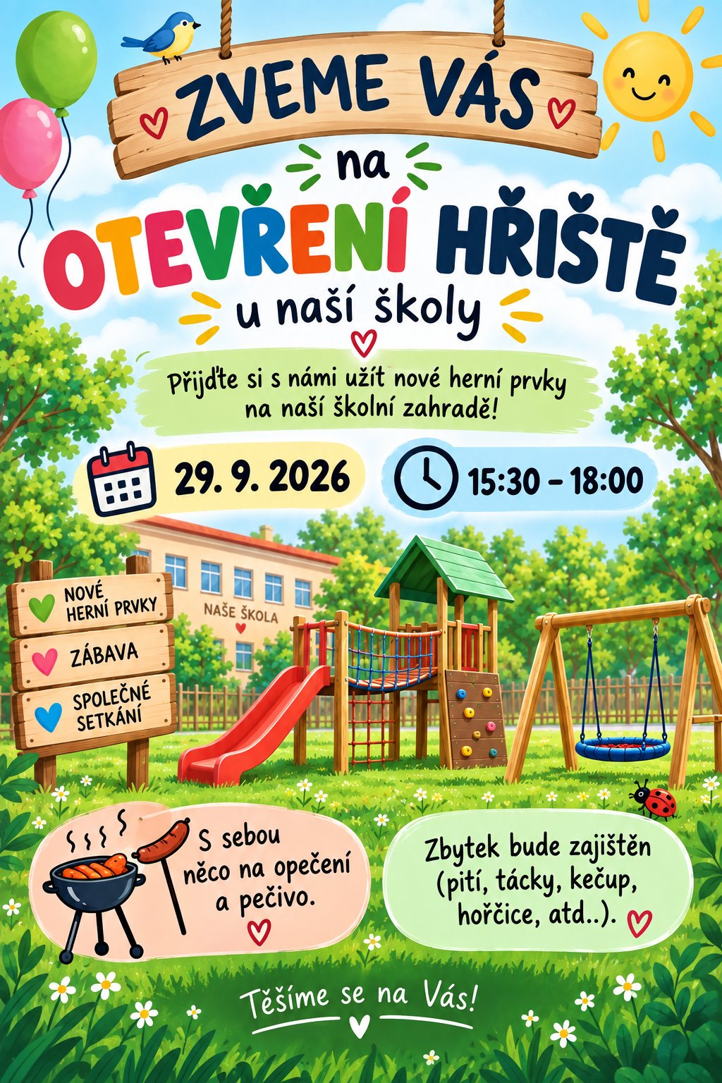 Slavnostní otevření nového hřiště u naší školy